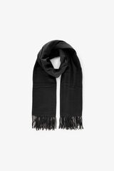 Pieces Bufanda colorblock negro