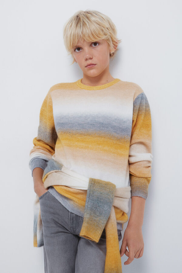 Springfield Kids Narandžasti pruge džemper za dečake Žuta