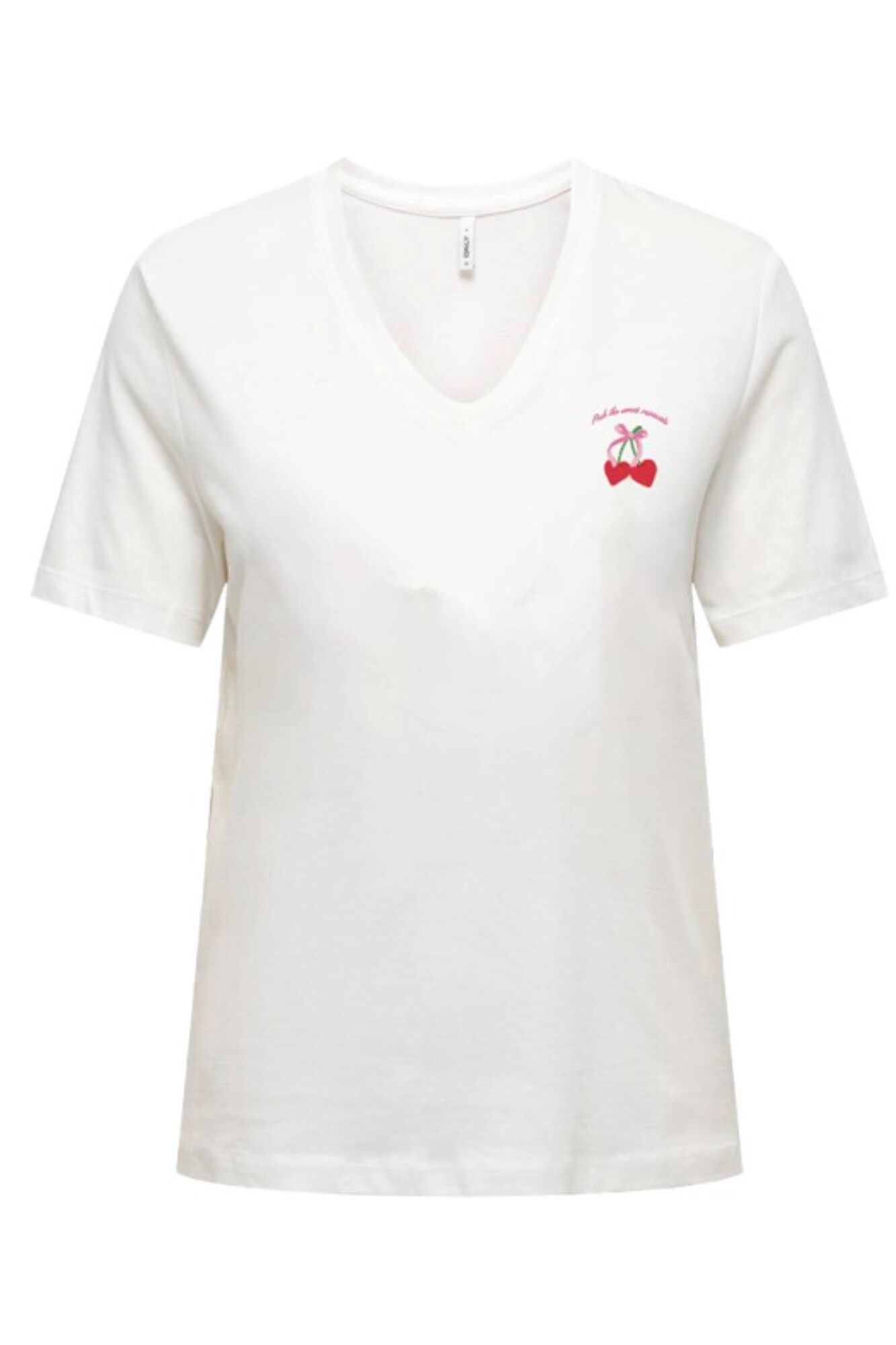 Only T-shirt de manga curta gola em bico
