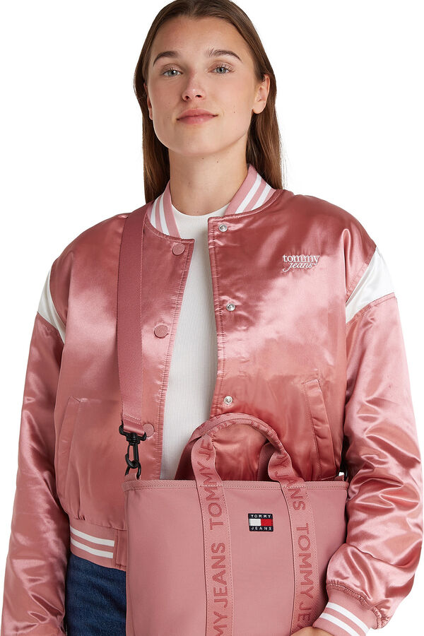 Tommy Jeans mini bolsa tote feminina rosa da Tommy Jeans. rosa