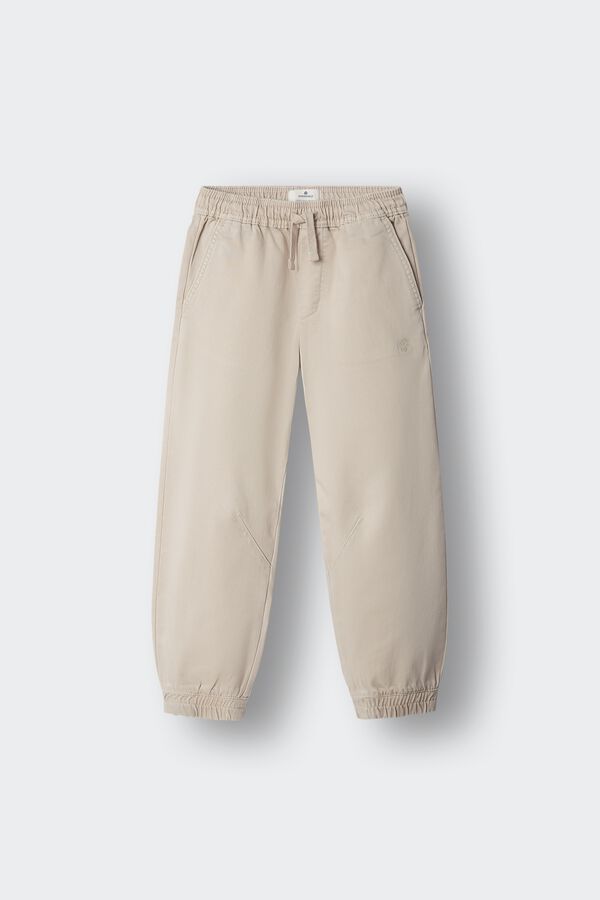 Springfield Kids Dečije pletene jogger pantalone Braon