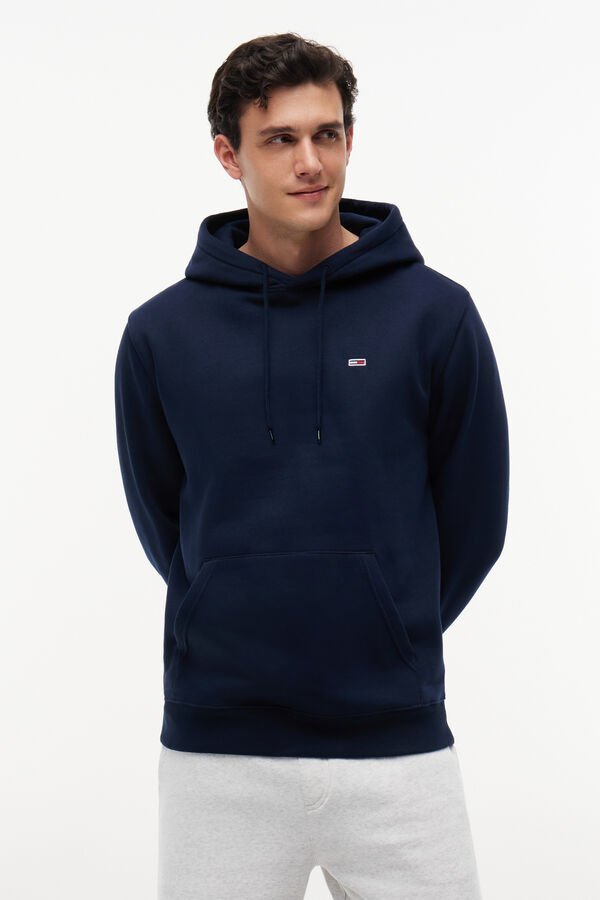 Tommy Jeans Sudadera con capucha y bolsillo azul