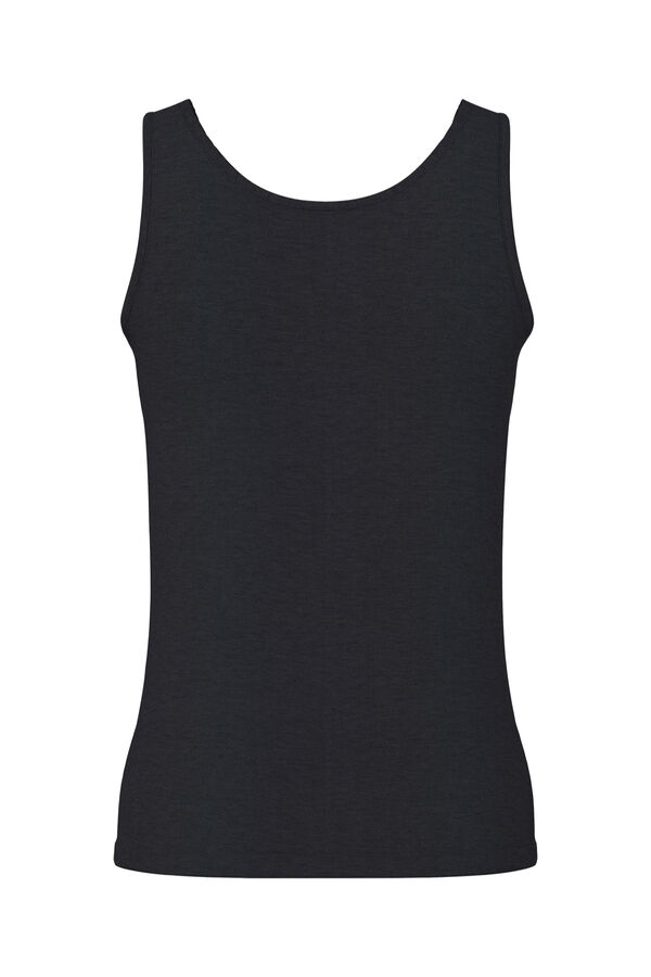Pieces Tank top b&aacute;sico negro