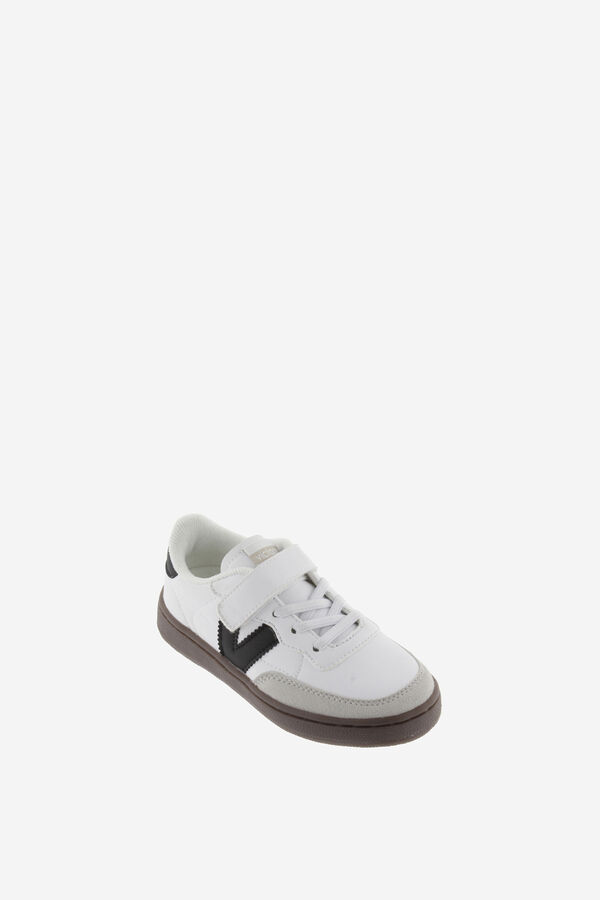 Victoria Zapatillas de efecto piel Victoria Oslo con piezas en contraste y cord&oacute;n el&aacute;stico blanco