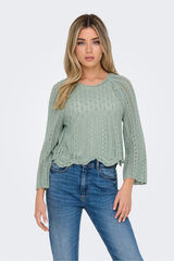 Only Jersey calado manga francesa kaki