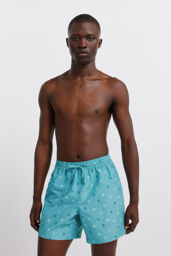 Springfield Kupaći kostim sa printom hobotnice Plava