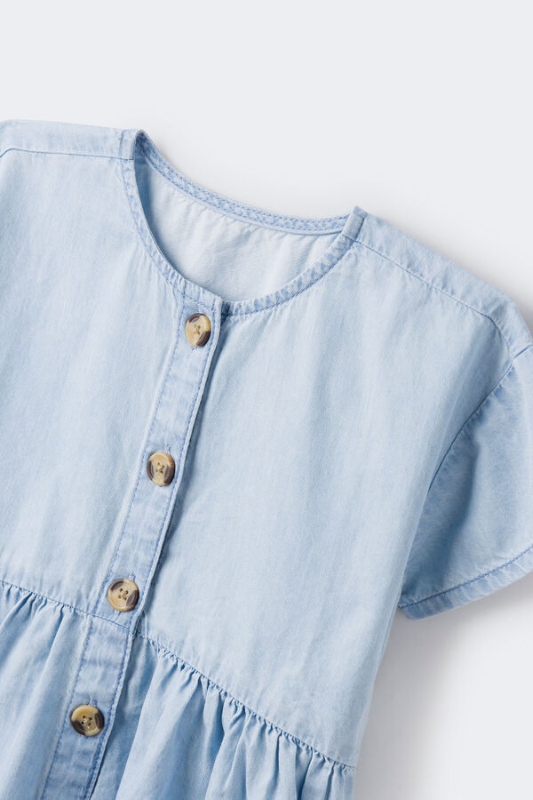 Springfield Vestido denim ligero niña azul medio