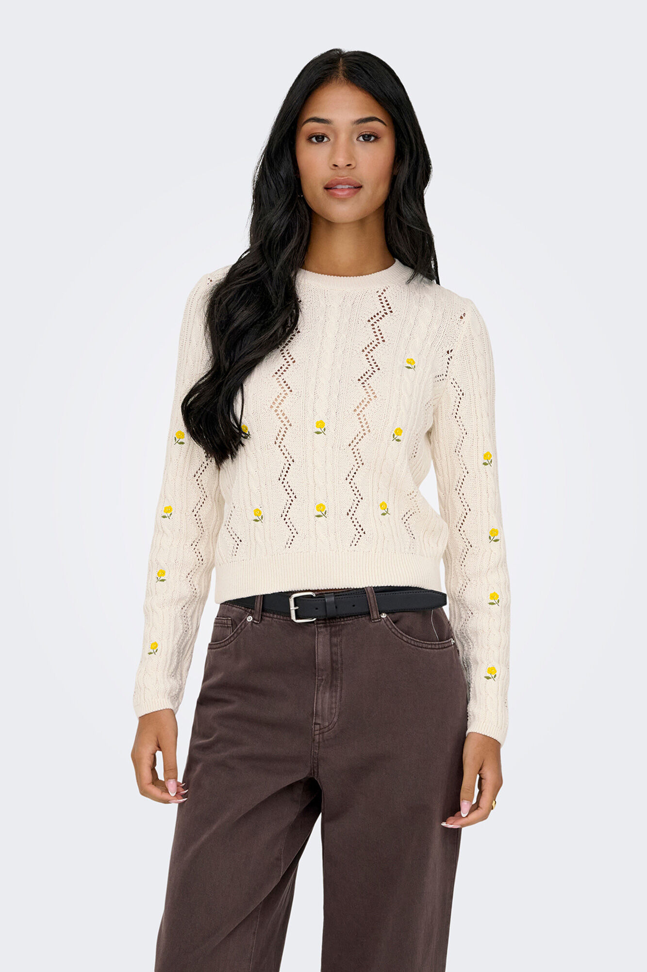 Only Jersey con calados y bordados