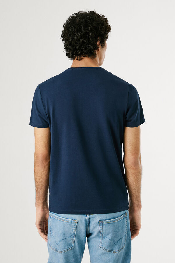 Pepe Jeans Camiseta slim de manga curta azul