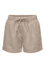 Only Shorts de lino beige