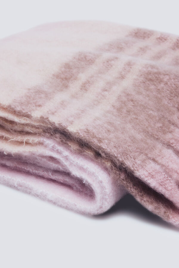 Springfield Ružičasti i ecru karirani &scaron;al Ružičasta