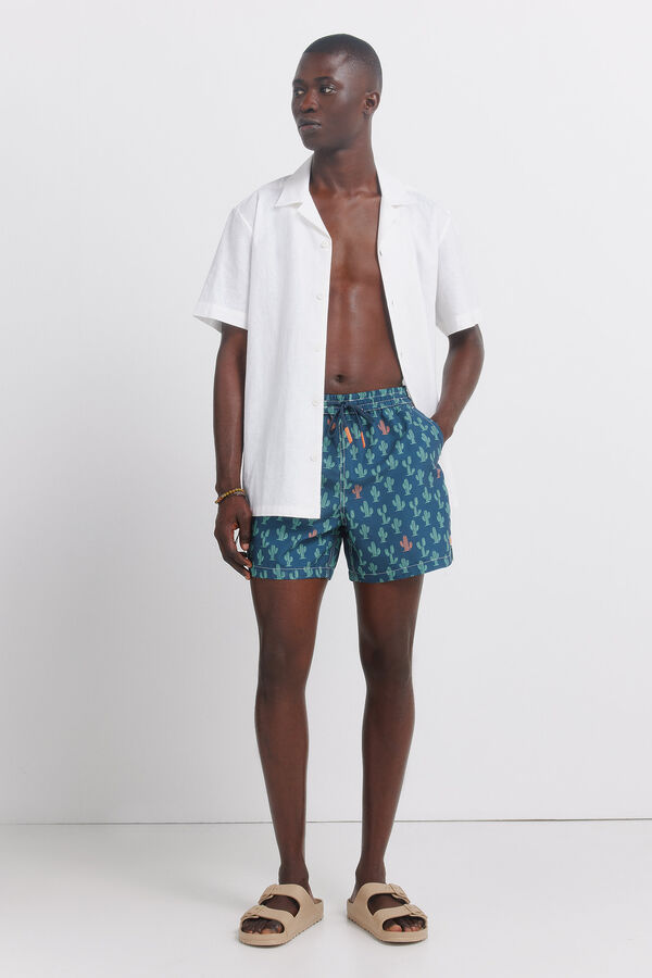 Badeanzug mit Kaktus-Print | Badeshorts fr herren | WomenSecret