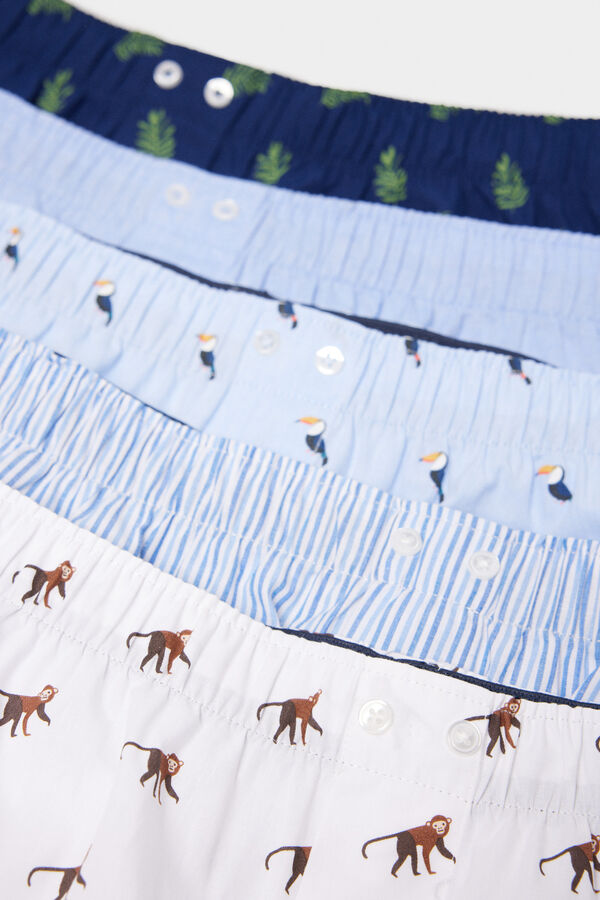 Springfield 3-pack space motif boxers blue