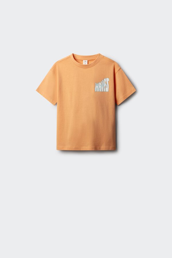 Springfield Kids Majica kratkih rukava "Make Wavesr" za dečake Narandžasta