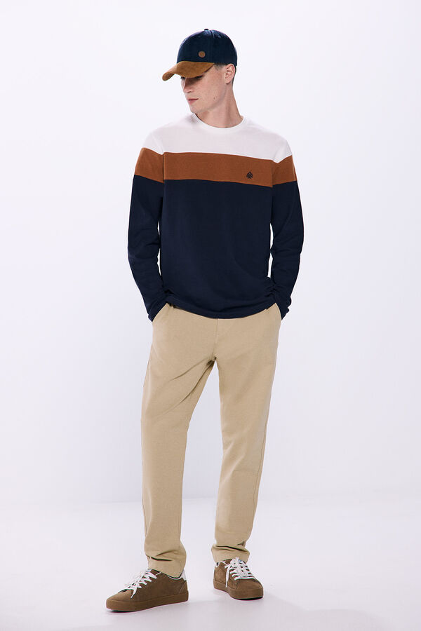 Springfield Cut long sleeve t-shirt beige
