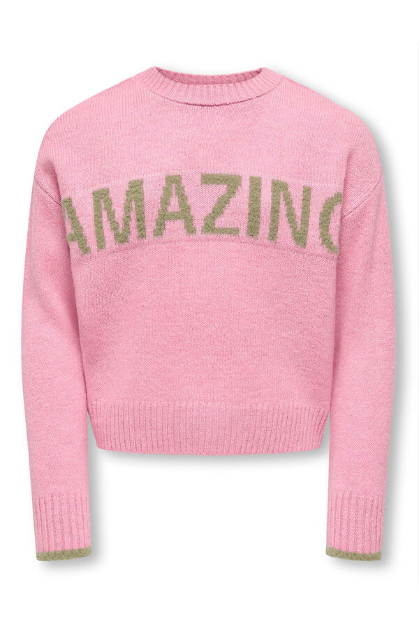 Only Girls Jersey texto ni&ntilde;a rosa