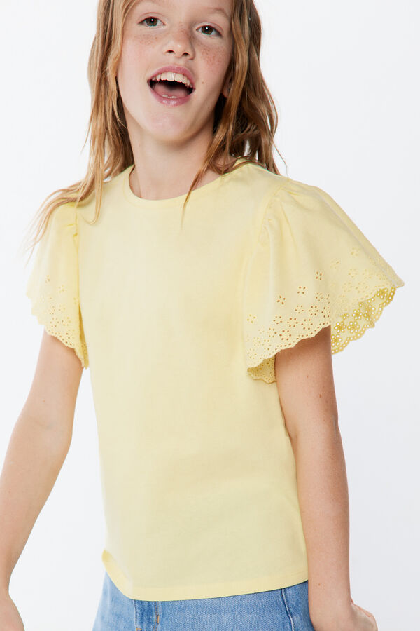 Springfield T-shirt com folhos para menina cor
