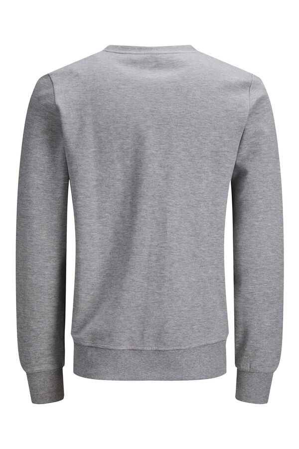 Jack & Jones Sudadera lisa algod&oacute;n gris