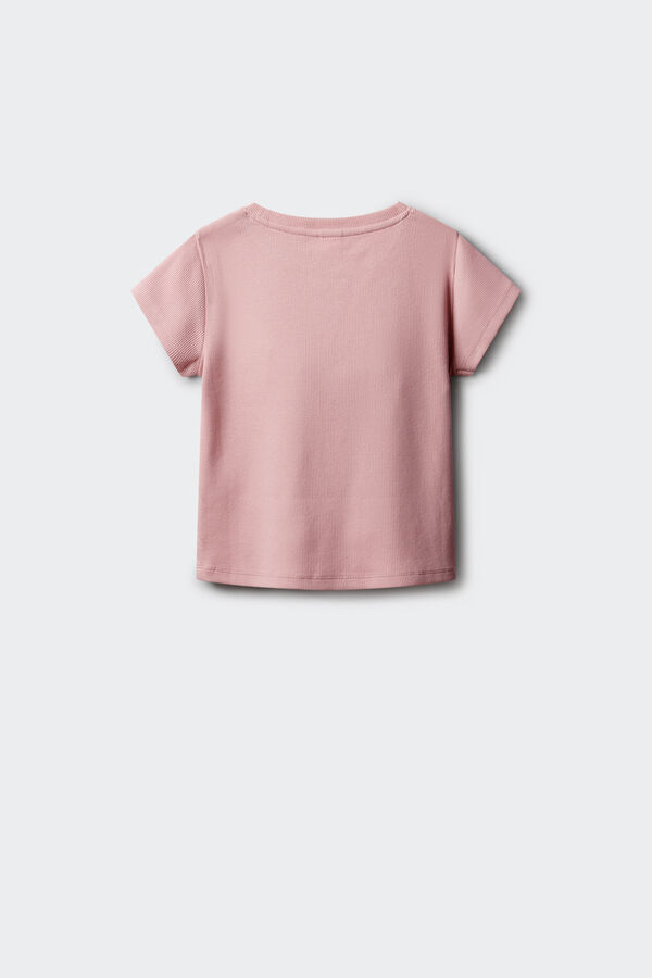 Springfield Kids Rebrasta majica kratkih rukava za devojčice Roze