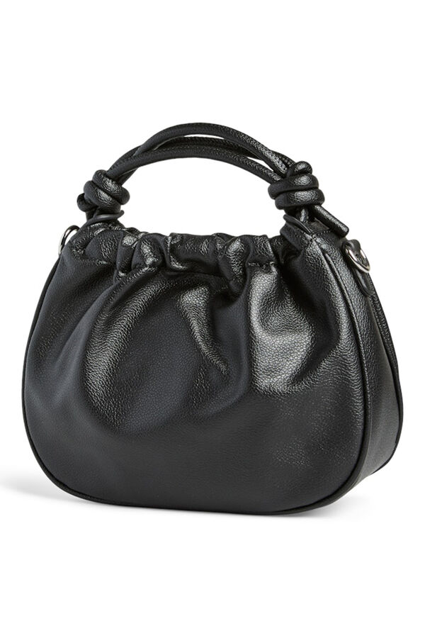 Pieces Mittelgro&szlig;e geraffte Tasche Schwarz