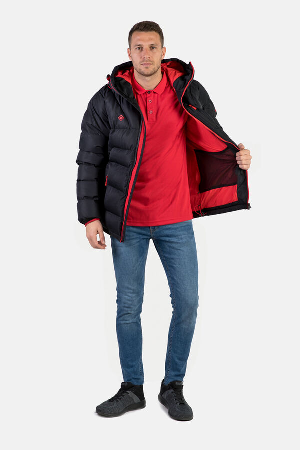 Izas Chaqueta rellena de fibra repelente al agua negro