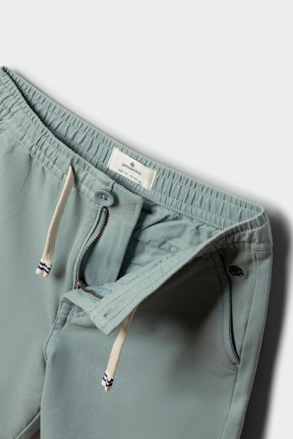 Springfield Kids Dečije chino bermude od pletenine Plava