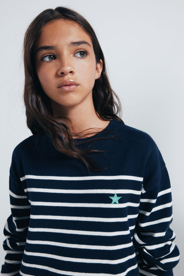 Springfield Kids Mornarski džemper za devojčice Plava