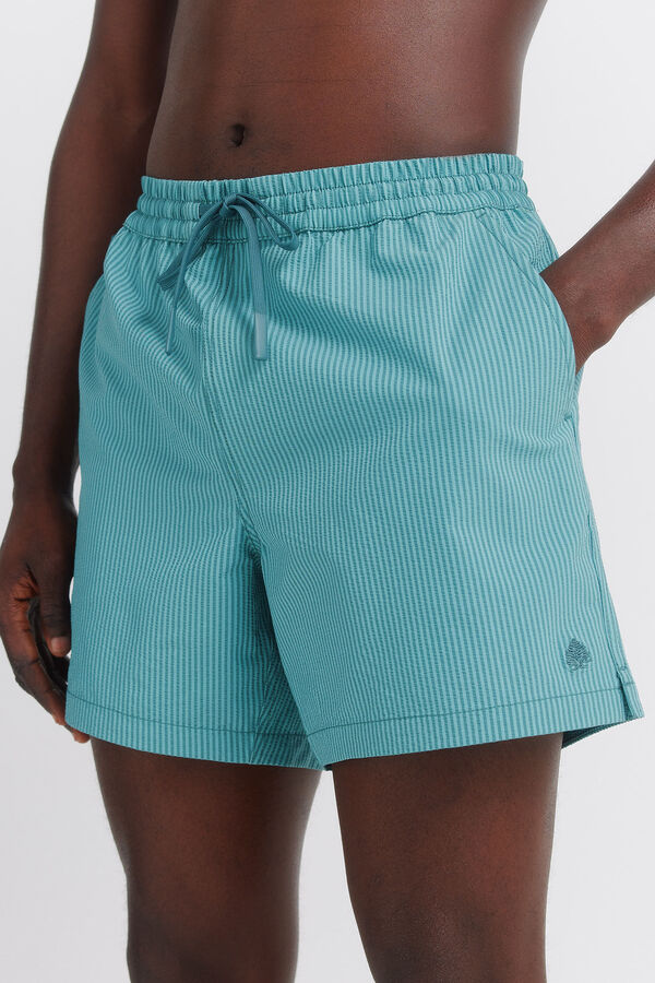 Springfield Kupaći kostim od seersucker tkanine na pruge Plava