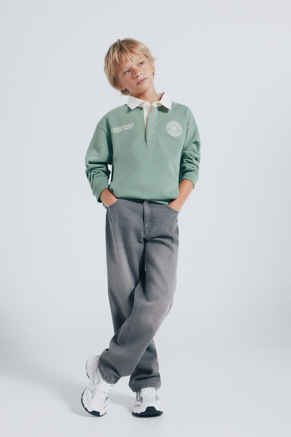 Springfield Kids Sudadera polera ni&ntilde;o verde