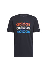 Springfield Adidas Multi Linear Sportswear graphic T-shirt plava