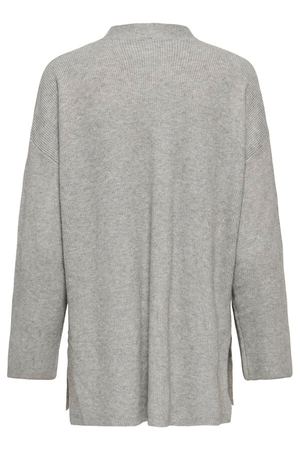 Only C&aacute;rdigan midi con bolsillos gris