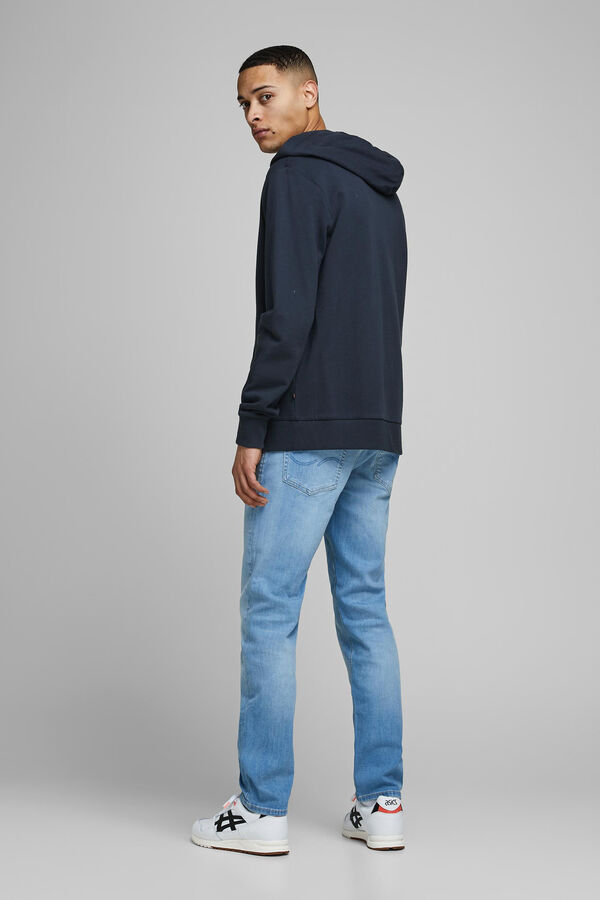 Jack & Jones Sudadera cremallera contraste azul