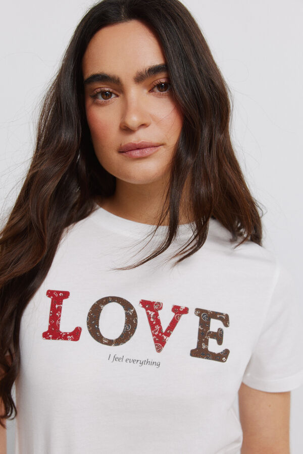 Springfield Majica od pamuka sa printom Bež