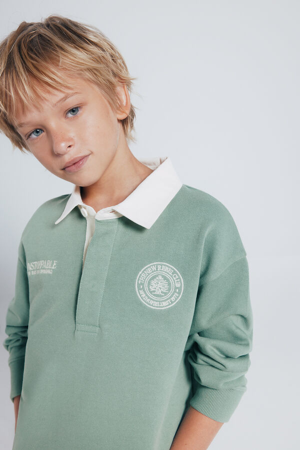 Springfield Kids Sudadera polera ni&ntilde;o verde