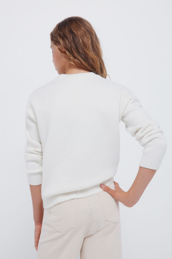 Springfield Kids Devojački dijamantski džemper Bež