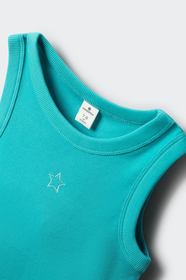 Springfield Kids Top sa vezom zvezde za devojčice Zelena