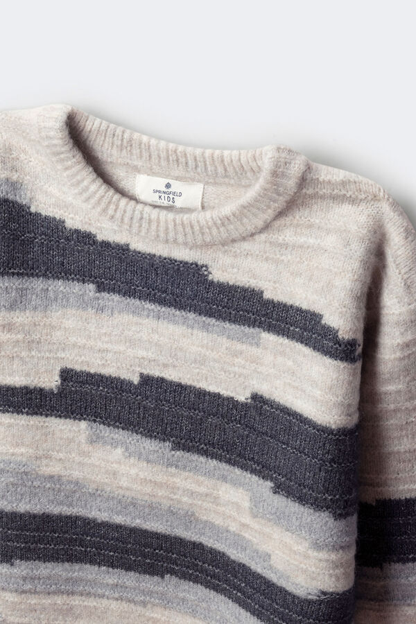 Springfield Kids Džemper sa geometrijskim figurama za dečake Plava