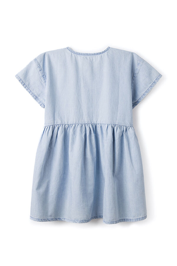 Springfield Vestido denim ligero niña azul medio