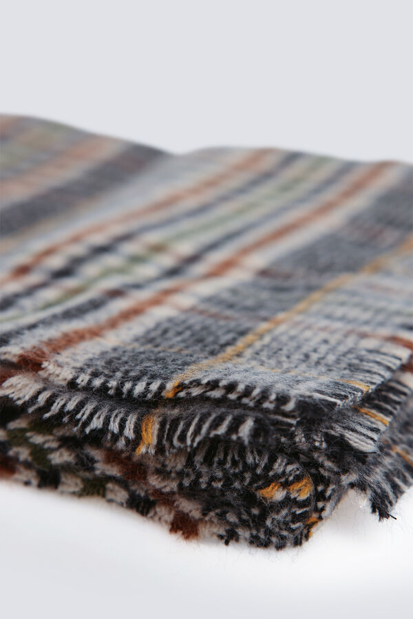 Springfield Mini karirani šal Braon