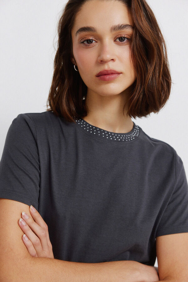 Springfield Majica kratkih rukava sa nitnama Zelena