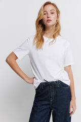 Springfield Osnovna pamučna majica Bela