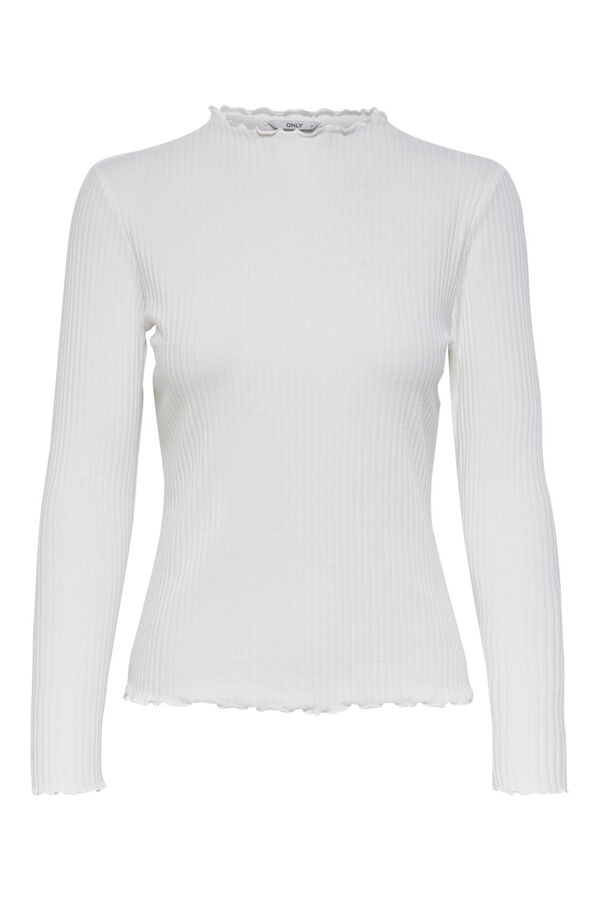 Only Top canelado branco