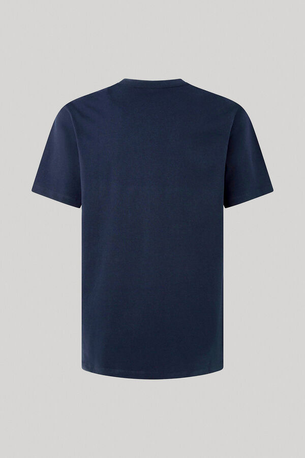 Springfield T-Shirt Regular Fit Logo-Print marino
