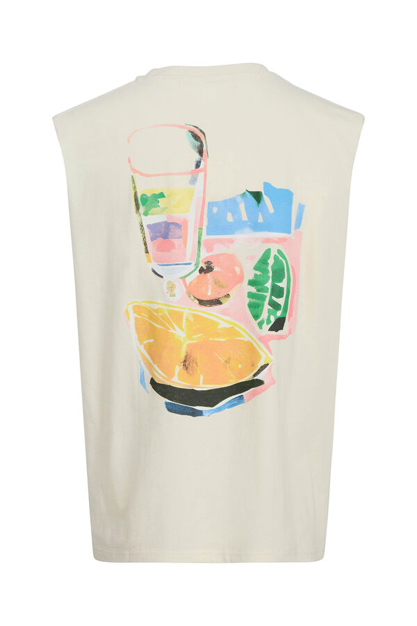 Jack & Jones Camiseta oversize sin mangas blanco