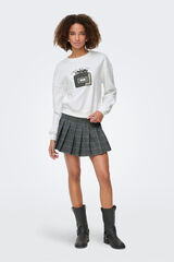 Only Sudadera dibujo frontal blanco