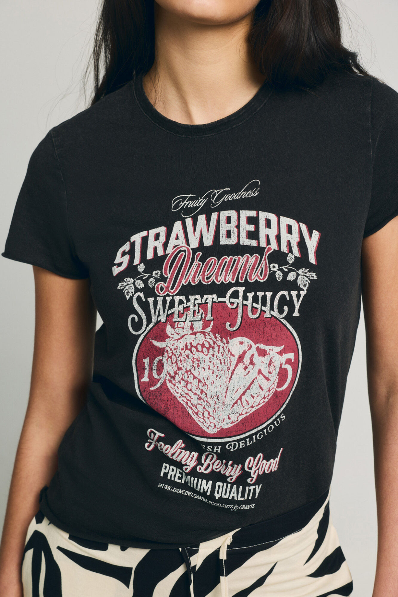 Only T-shirt de manga curta estampada