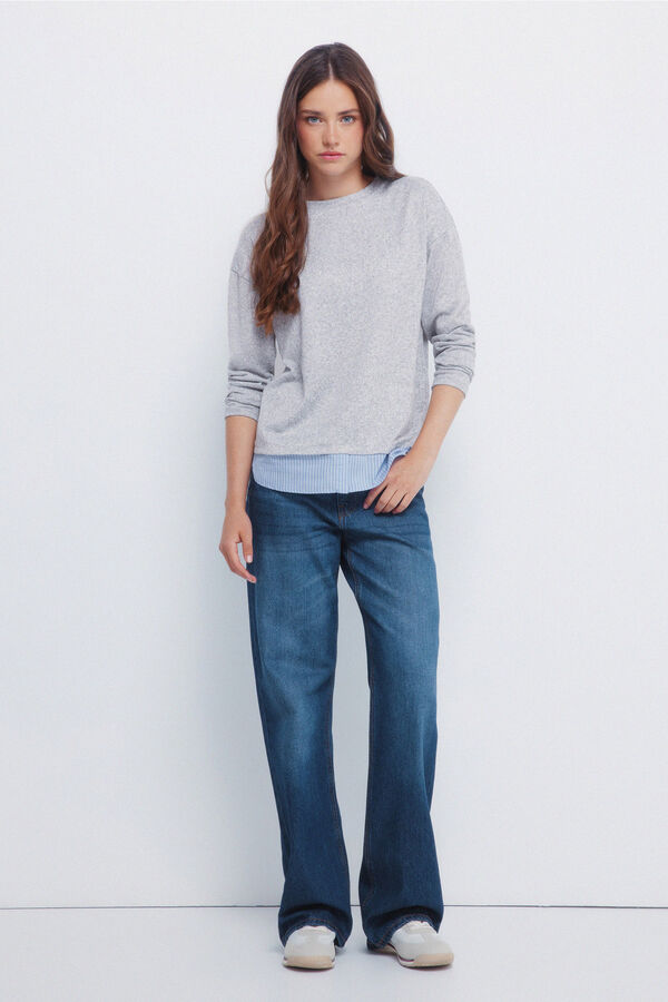 Springfield Kombinovana majica Siva