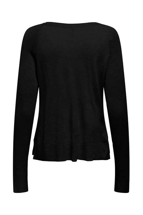 Only Jersey fino manga larga negro