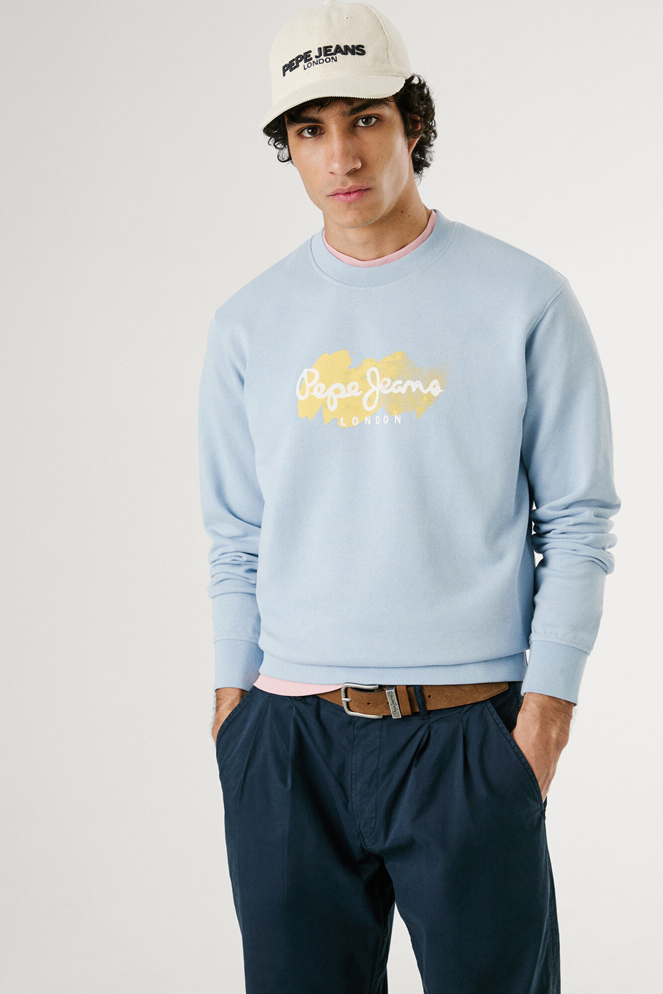Pepe Jeans Sudadera de cuello redondo con logo y estampado.