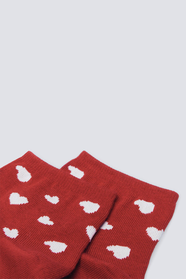 Springfield Kratke čarape sa srcima Crvena